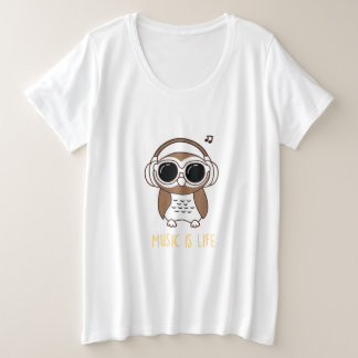 Muziek is het leven om te beginnen met ontwerpen grote maat t-shirt