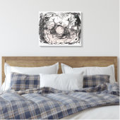 Muziek is het leven - Premium Canvas (Mat) Afdruk (Insitu (Slaapkamer))