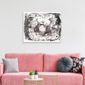 Muziek is het leven - Premium Canvas (Mat) Afdruk (Insitu (Woonkamer))