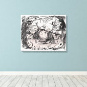 Muziek is het leven - Premium Canvas (Mat) Afdruk (Insitu (Houten vloer))
