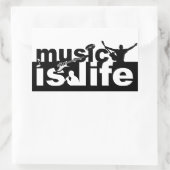 Muziek is het leven stickers (Tas)