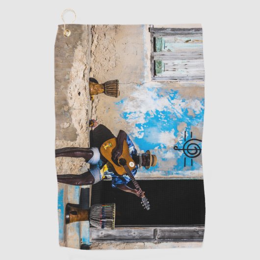 Muziek is het medicijn van de geest golfhanddoek (Voorkant)