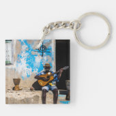 Muziek is het medicijn van de geest sleutelhanger (Achterkant)