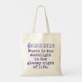 Muziek is het moonlight - Music Quote Tote Bag (Achterkant)