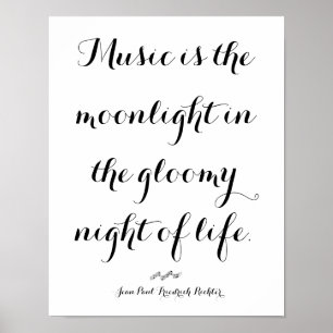 Muziek is het moonlight van het leven poster