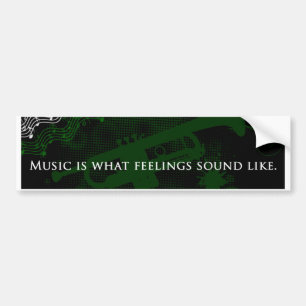 Muziek is hoe gevoelens klinken bumpersticker