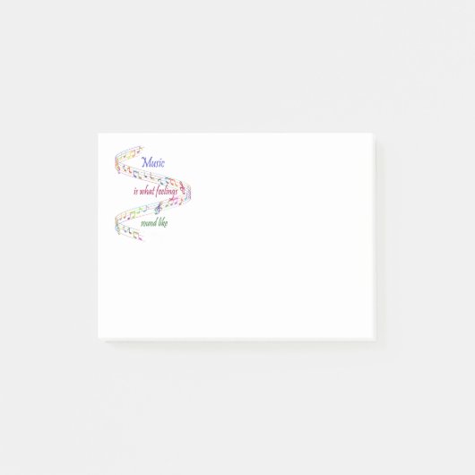 Muziek is hoe Gevoelens Klinken Inspirerend Post-it® Notes (Voorkant)