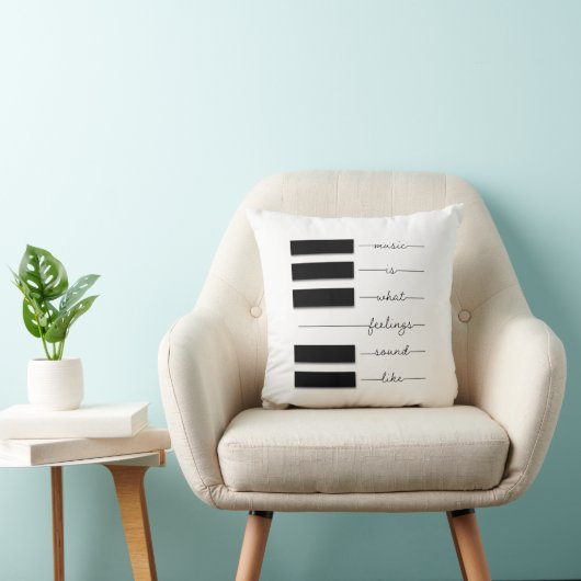 Muziek is hoe gevoelens klinken Kussen  (Stoel)