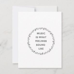 Muziek is hoe gevoelens klinken op een feestdagenkaart