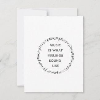 Muziek is hoe gevoelens klinken op een feestdagenkaart