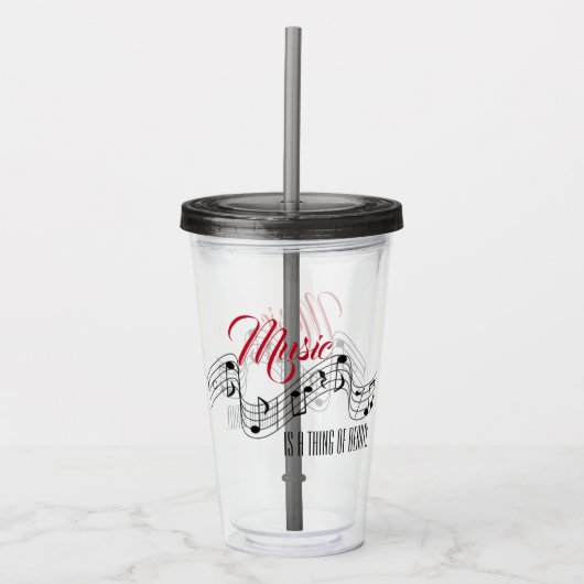 Muziek is iets moois acryl drinkbeker (Voorkant)