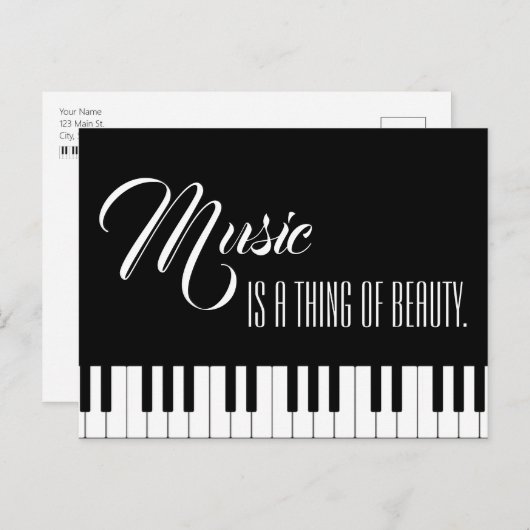 Muziek is iets moois briefkaart (Voorkant / Achterkant)