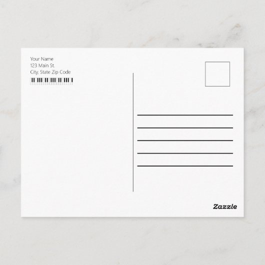 Muziek is iets moois briefkaart (Achterkant)