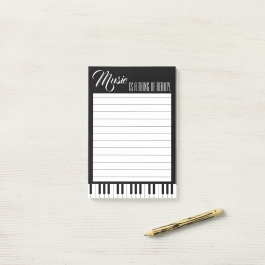 Muziek is iets moois post-it® notes (Op bureau)