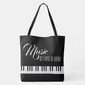 Muziek is iets moois tote bag (Achterkant)