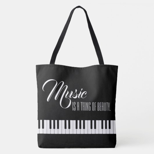Muziek is iets moois tote bag (Achterkant)