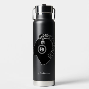 Muziek is in mijn eigen ringnaam waterfles
