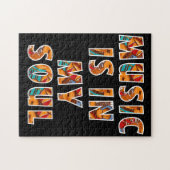 Muziek is in mijn Soul Jigzaag Puzzle Legpuzzel (Horizontaal)