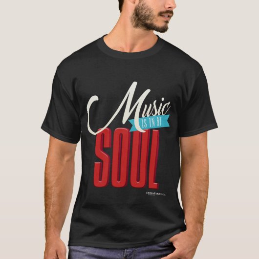 Muziek is in mijn Soul Mannen T-Shirt (Voorkant)