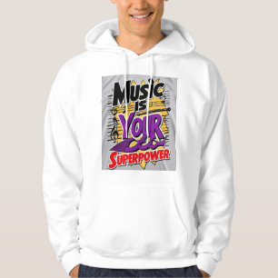 Muziek is je superkracht 3 hoodie