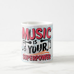 Muziek is je superkracht koffiemok