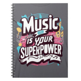Muziek is je superkracht notitieboek