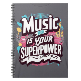Muziek is je superkracht notitieboek