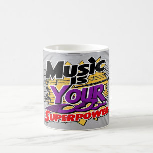 Muziek is je superkracht optie 3 koffiemok