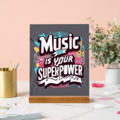 Muziek is je Superpower Acryl Bord (Huwelijk)