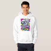 Muziek is je Superpower Hoodie (Voorkant volledig)