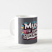 Muziek is je Superpower Koffiemok (Voorkant links)