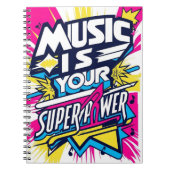 Muziek is je Superpower optie 2 Notitieboek (Voorkant)