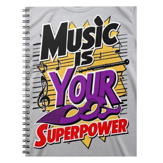Muziek is je Superpower optie 2 Notitieboek (Voorkant)