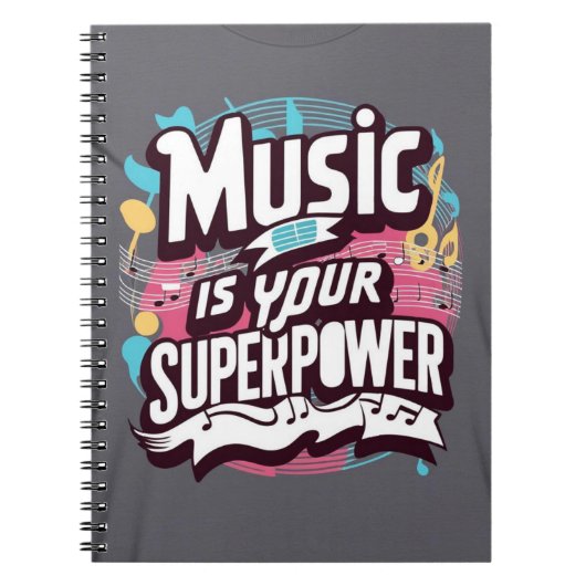 Muziek is je Superpower optie 3 Notitieboek (Voorkant)