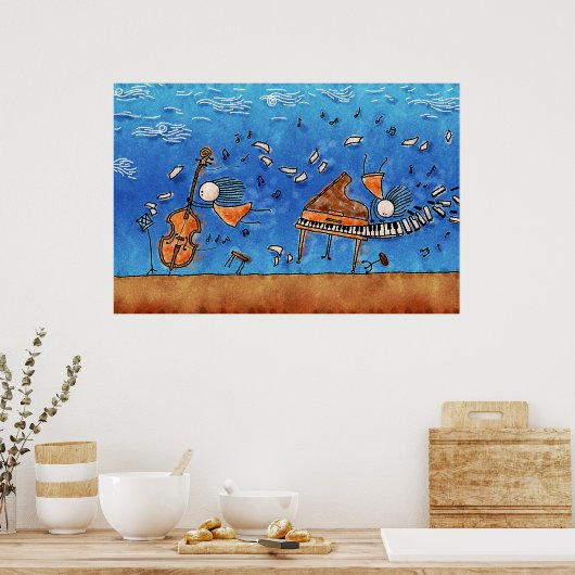 Muziek is kracht poster (Keuken)