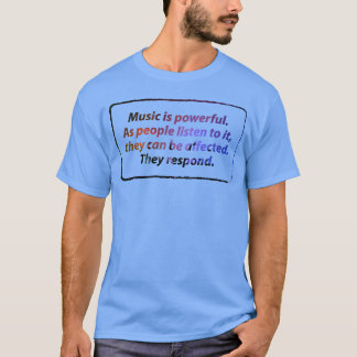 Muziek is krachtige citaten grappig vintage t-shirt