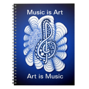 Muziek is kunst notitieboek