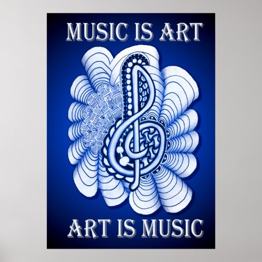 Muziek is kunst poster (Voorkant)