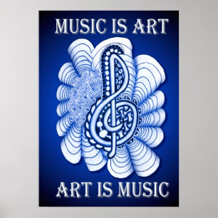 Muziek is kunst poster