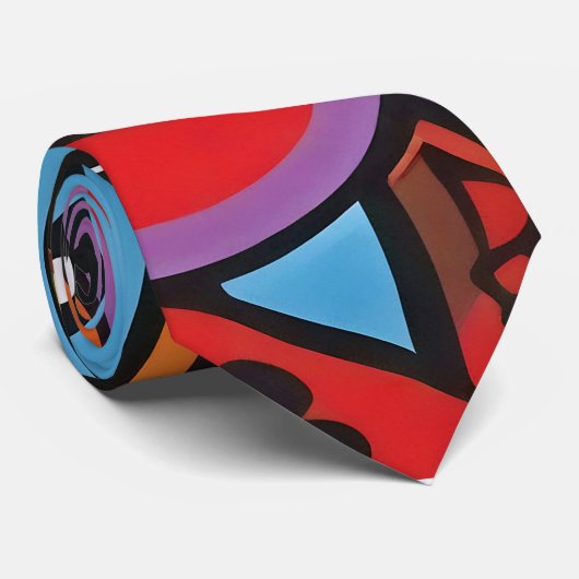 Muziek is kunst stropdas (Opgerold)