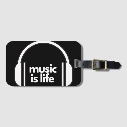 Muziek is Leven Bagage Label (Voorkant (horizontaal))
