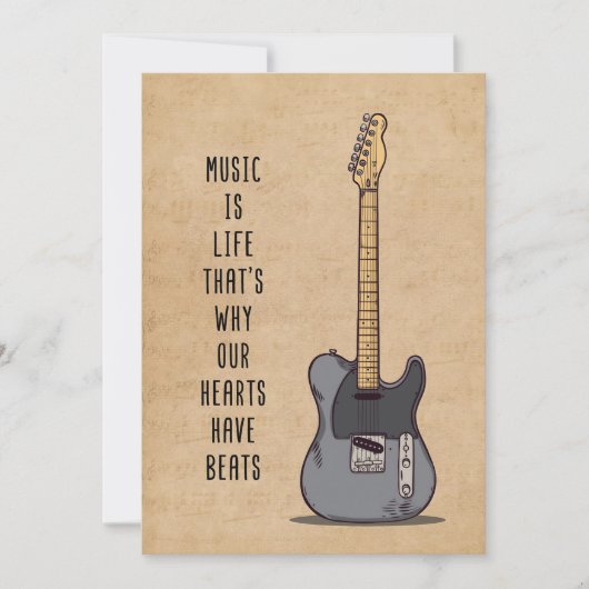 Muziek is leven bedankkaart (Voorkant)