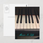Muziek is leven briefkaart (Voorkant / Achterkant)