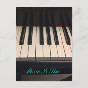 Muziek is leven briefkaart
