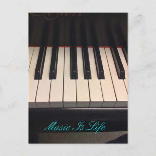 Muziek is leven briefkaart (Voorkant)