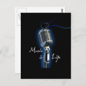 Muziek is leven briefkaart (Voorkant / Achterkant)