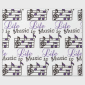 Muziek is leven cadeaupapier (Vlak)