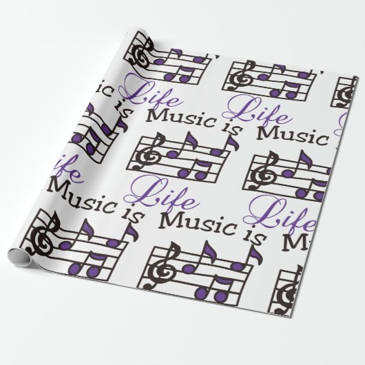 Muziek is leven cadeaupapier (Uitgerold)