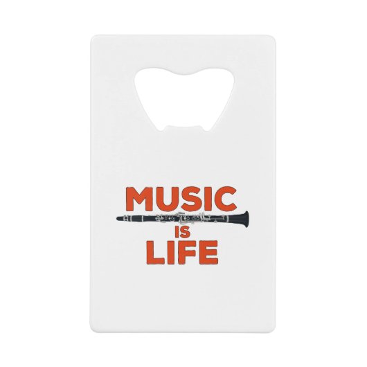 Muziek is leven creditkaart flessenopener (Voorkant)