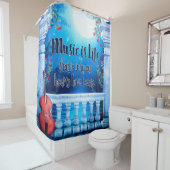 Muziek is leven douchegordijn (In situ)